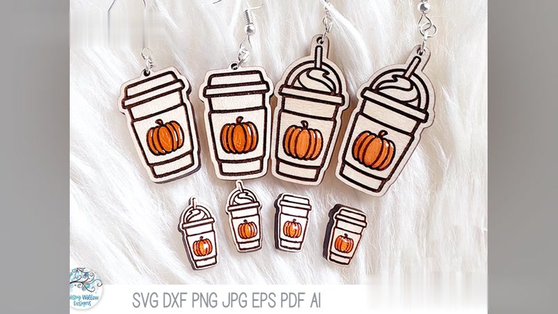Pumpkin Spice Latte Earrings